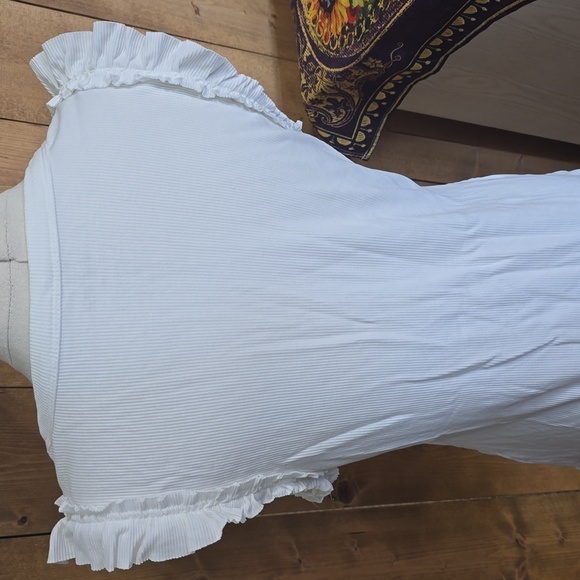  Nine West Rib Ruffle Tank Top - Picture 4 of 5